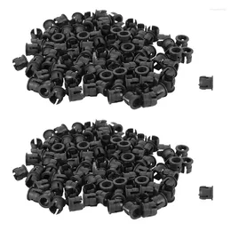 Portalámparas 200 piezas Plástico negro 5 mm Soporte de clip LED Cajas de montaje en panel de visualización