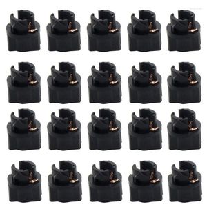 Portalámparas 20 piezas T5 Twist Lock Socket Wedge 3/8 pulgadas Auto Dashboard Instrument Panel Cluster Plug para luces de tablero 37 74 73 Base de bombillas