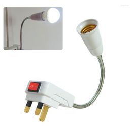 Supports de lampe 22 cm 260 V 13A E27 porte-ampoule adaptateur d'extension Flexible convertisseur de prise murale prise britannique accessoires d'éclairage