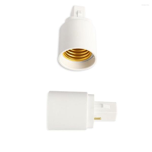 Portalámparas 2 uds G24 a E27 Base de zócalo LED halógeno CFL soporte adaptador de bombilla