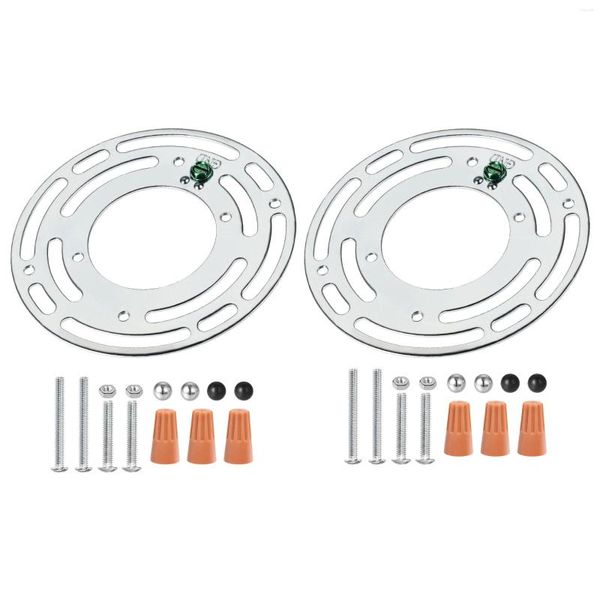 Portalámparas 2 piezas Kit de barra transversal de luz Soporte de montaje circular de 4 pulgadas de diámetro Accesorio universal con tornillos y tuercas para lámpara de araña