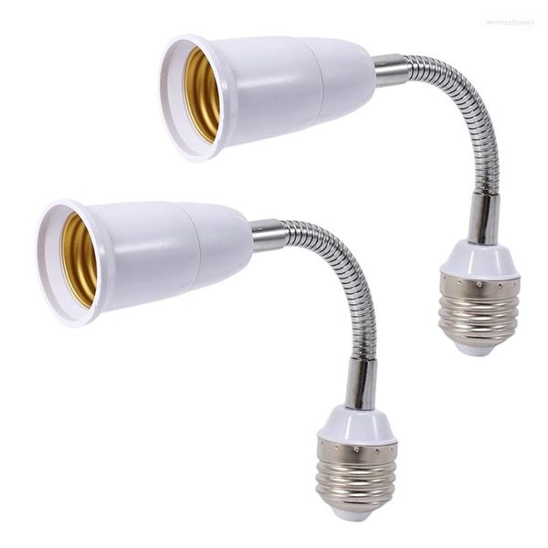 Portalámparas 2X LED Portalámparas Convertidores Adaptador Flexible E27 A Longitud Extender Socket Base Tipo Extensión