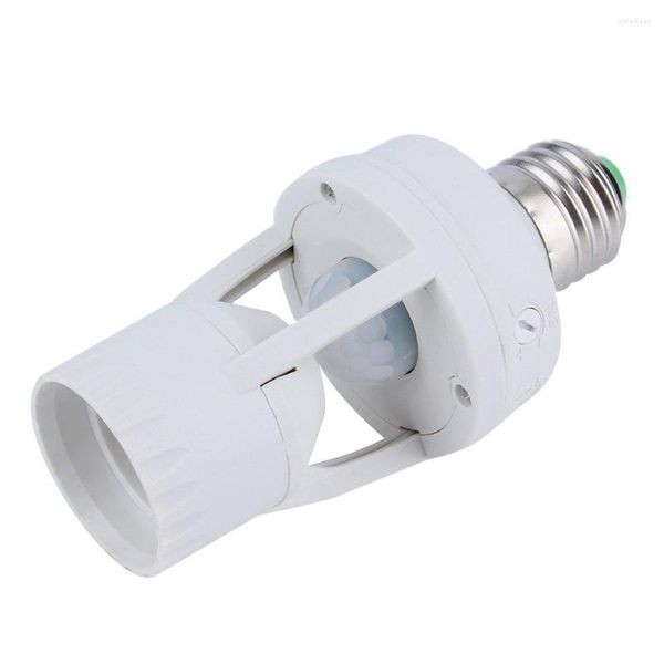 Portalámparas AC 110-220V 360 grados PIR Inducción Sensor de movimiento IR Infrarrojo Humano E27 Enchufe Interruptor Base Led Bombilla Soporte de luz