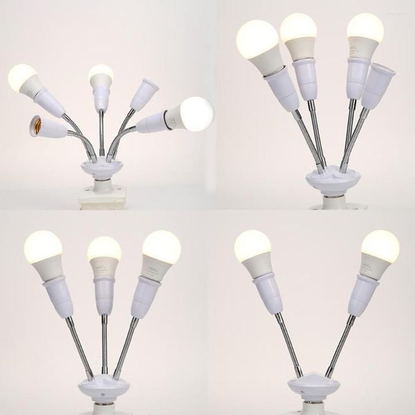 Portalámparas ajustable E27 retardante de llama y soporte para PC para adaptador de luz LED convertidor duradero multiconversión ahorro de energía