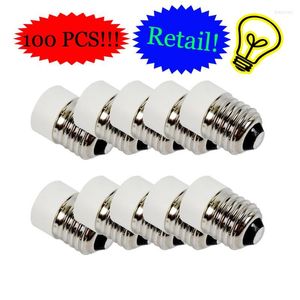 Bases de portalámparas 100 Uds E27 enchufe macho a E14 hembra adaptador de Base convertidor de soporte de conversión bombilla LED BaseLamp