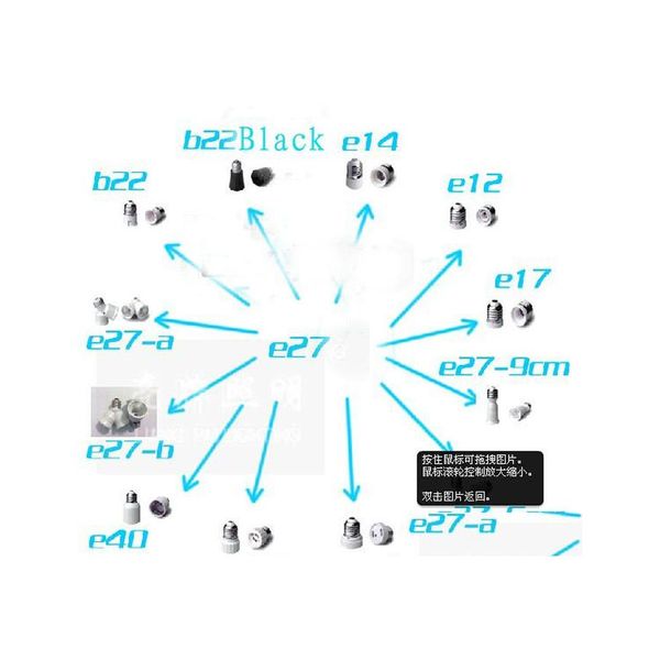 Supports de lampe Bases pour Led Bb Light E27 à E12 B22 E14 Gu10 Mr16 Adaptateur Convertisseur Titulaire Accessoires d'éclairage Drop Delivery Lights Dhaky