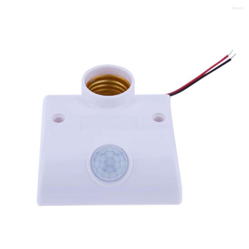 Portalámparas E27 Sensor de movimiento infrarrojo PIR Soporte de luz Interruptor Ahorro de energía Caja fuerte para accesorios LED