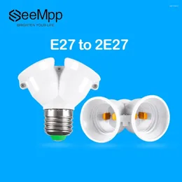 Lamphouders E27 LED Base Schroef Gloeilamp Socket Naar 2-E27 Splitter Adapter 2 In 1 Dual Houder Converter voor Verlichting