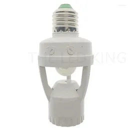 Portalámparas E27 Sensor de movimiento Interruptor de luz 100-240V Soporte de base del detector con adaptador de enchufe de bombilla inteligente de control