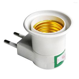 Lamphouders E27 Schroefbol Socket Holder Adapter Converter met aan-off schakelaar EU-plug