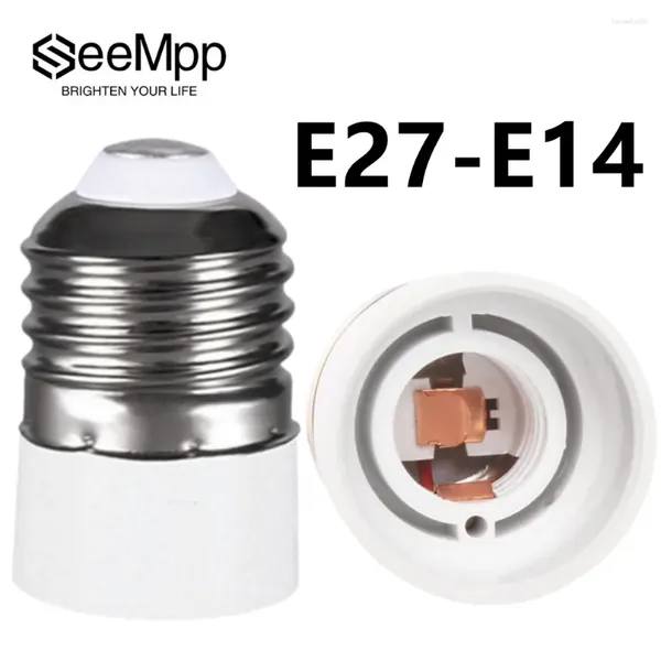 Portalámparas E27 a E14 Soporte Convertidor Socket Alta calidad AC 85-250V Adaptador de bombilla de material ignífugo