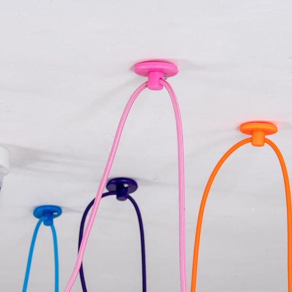 Portalámparas Gel de sílice Techo Rose Base Gancho Placa Soporte Montaje Luces colgantes Cable de alimentación Accesorios de fijación