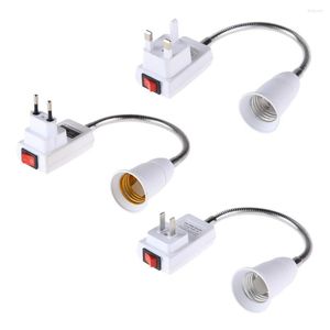 Lamphouders US -plug aan E27 BASE -ADAPTER Flexibel Extension Extension Converter houder schroefbevestiging aan/uit schakelaar