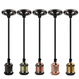 Supports de lampe Vintage Edison Base E27 vis plafond Rose lumière pendentif support prise pour rétro Filament à incandescence