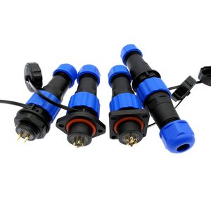 Portalámparas conector impermeable SP16 IP68 conector de cable enchufe macho y hembra Pin