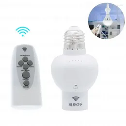 Supports de lampe Support de télécommande sans fil Dimmable E27 Socket 220V Ampoule LED Veilleuse avec minuterie B4