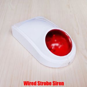 Lámpara de seguridad al aire libre Siren Strobe Lámpara de lámpara roja Bornera de sonido de la linterna Roja para el sistema de alarma contra incendios de seguridad de intrusión en el hogar por Excelrax