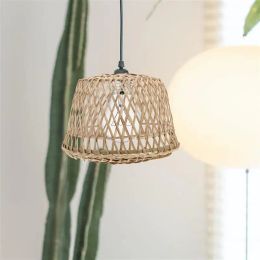 Lampe Shadelampshade Pendant Cover tissé Cover Rattan Shades Wicker Chandelier Plafond Planchers Cage de bulbguard