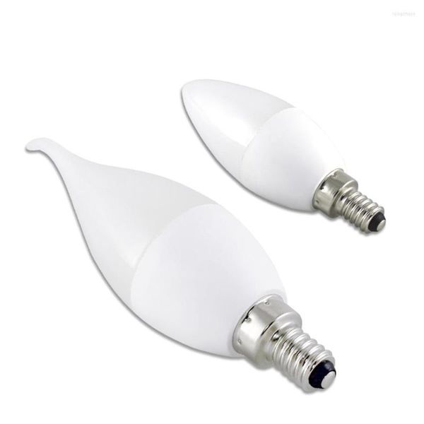 Lampada LED E14 lampe 220V SMD 2835 Bombillas 5W 7W 9W bougie lumière blanc froid/blanc chaud Luz De ampoule projecteur