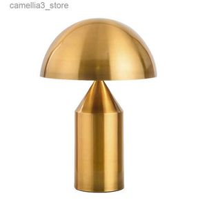 Lampen Elektroplating Noordse zwart wit goud champignon tafellamp voor bureau woonkamer eetkamer slaapkamer slaapkamer metalen led bureaubladdecorat Q231104