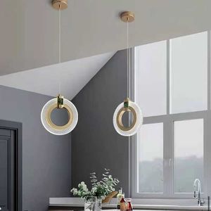 Lampen fumi led moderne gouden lichten minimalistische hangende hangende verlichtingsarmatuur voor slaapkamer kookeiland eetkamer invoerwa aa230407