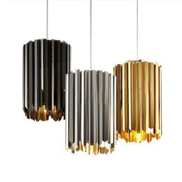 Lampes Gold Chrome Black en acier inoxydable suspendu les lampes Italie Italie Modern Designer Pendant Light Bar Restaurant Balcon Dinning Room Hanging LA