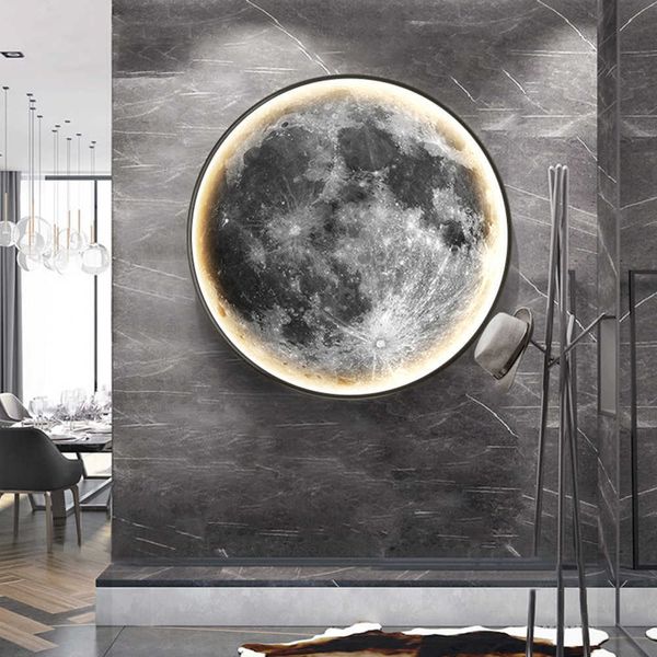 Lámparas IRALAN Moon 3D Mural Tierra Luz de pared Control remoto Techo para sala de estar Lámpara Led realista Accesorios para el hogarHKD230701