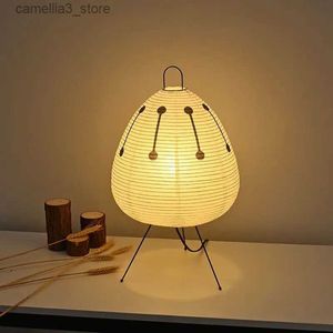 Lampen Japans ontwerp rijst papier tafel huis binnen woonkamer studeerkamer decor bureau licht sfeer statief bedragside lamp Q231104