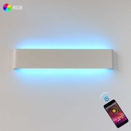 Lampes lumière LED RGB Dimmable APP télécommande compatible Bluetooth applique murale pour entrée d'ambiance décorative AC220V/110VHKD230701