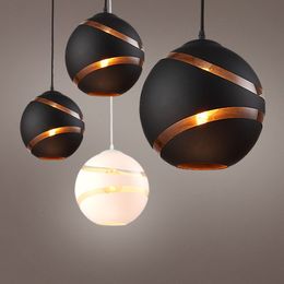 Lampes LED Nordic Luminaire Glass Ball Pendant E27 Suspension Living Hanging Enfants Round Lampe Loft Lights Room KTWJX