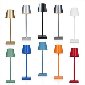 Lampes LED lampe de Table type-c 5200mAh batterie sans fil Rechargeable IP54étanche luxe chevet chambre décor LED lumières décoration de la maison AA230421