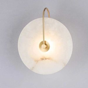 Modern Marble LED Wall Lamp, Bedroom Decor, Gold Lampshade, LED Lighting Fixture for Home Decor, Bedroom, Gold