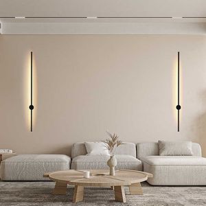 Lampes Moderne Minimaliste Longue Applique Murale pour Salon Led Lumière Chambre Canapé Fond Chevet Luminaire Décor À La MaisonHKD230701