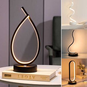 Lampen moderne tafellamp creatieve led tafellichten voor slaapkamer bedstudie woonkamer led ontwerp design bureau verlichting armaturen aa230421
