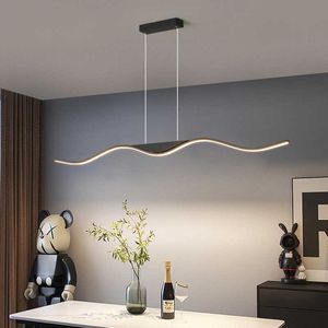 Lampen Noordse LED Hanglamp voor het eten woonkamer huisdecoratie slaapkamer kunstlijn indoor verlichting hangende lamp restaurant armatuur aa230407