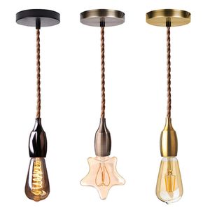 Lampes nordique moderne pendentif lumières Edison ampoule base E27 vis support de lampe 110V 220V aluminium industriel rétro douille décor à la maison AA230407