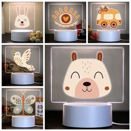 Lampes Shades Baby Clip Art 3D LED pour la maison Childrens Night Light Creative Table Bedside Lamp USB Atmosphère Table Lamp y24052050HQ