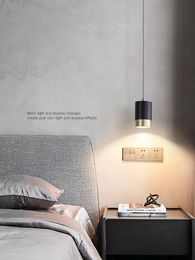 Lampen tinten bed kroonluchter Noordse modern Modern Minimalistische woonkamer eetkamer spotlight Net rood klein bed bedlamp 230411