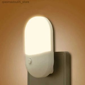 Lampen tinten bed nachtkant nachtlicht eu us plug led night light AC 85V-265V slaapkamer licht kinderlichten schattige nacht lichte gang toilet Q240416