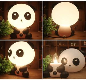 Lampen tinten cartoon panda hondenbeer nachtlicht baby kinderen slaapkamerlamp voor kinderen bed naast woonkamer kerstcadeaus euus plug 230425