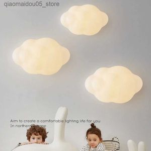 Lampes nuances de dessin animé lampe de la lampe de nuage en forme de sconce lampe murale adaptée aux enfants couloir couloir couloir décoration éclairage Q240416