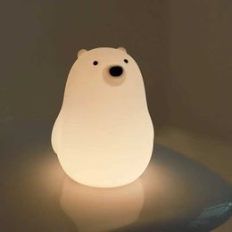 Lampes nuances enfants en silicone mignon petit ours blanc pat.