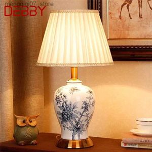 Lampes abat-jour DEBBY lampe de Table en céramique contemporaine style américain salon chambre chevet bureau lumière hôtel ingénierie décorative L240311