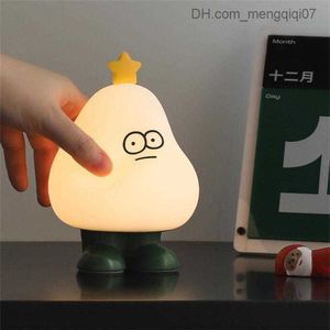 Lampenkappen Lampenkappen Mini schattig LED-nachtlampje druk op aanraking indoor babykamerverlichting speelgoed nachtkastje luminous night light home party decoratie 230609 Z230805