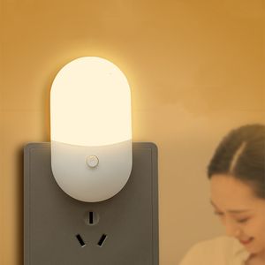 Abat-jour Led Mini interrupteur de veilleuse PlugIn lampe de Protection des yeux utilisation pour chevet bébé alimentation salon 230411
