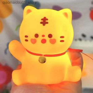 Lampes nuances LED Night Light mignon chanceux chat lapin silicone clair