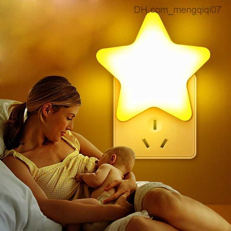Abajures Abajures LED Night s Sensor Remoto Controle Star Cabeceira Candeeiro de Parede Mini Luz Dormir Berçário Bebê Crianças Quarto Infantil AA230426 Z230805