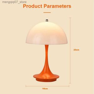 Lampen Shades Paddestoel tafellamp PC lichtgevende lampenkap oplaadbare bureaulamp slaapkamer nachtkastje decoratief nachtlampje L0311