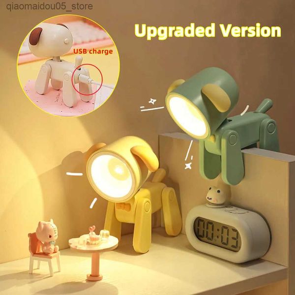 Lampes Shades Nouveau Mini Night Light USB Charging Table Light Cartoon Desktop Decoration Dormitory Chambre Environment Light Holiday Childrens Gift Q240416