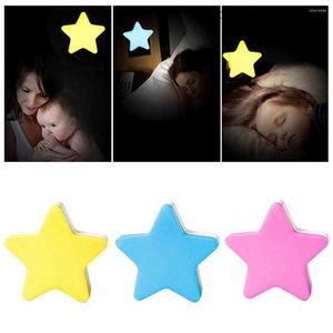 Lampen Shades Nachtverlichting LED Licht 1 Pack Sensor Controle Mini Sterren Baby Slapen Voor Kinderen Slaapkamer Bedlampje Z230809